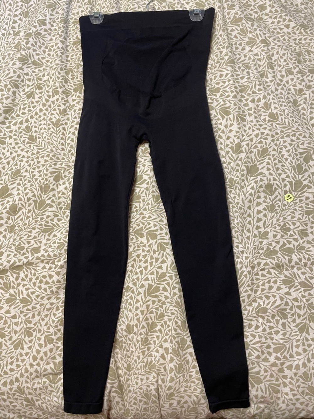 BLANQI Black Maternity Support Leggings with Branded Inner Waistband